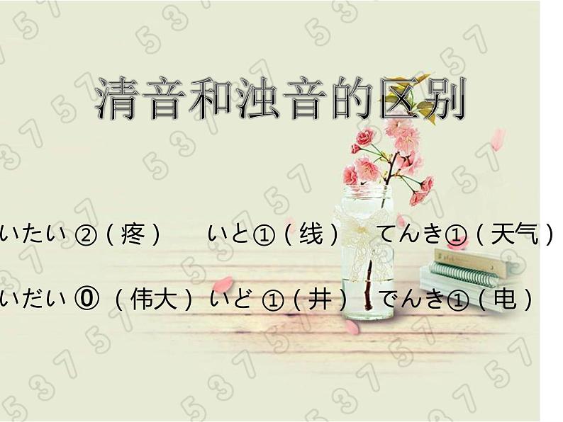 初中7年级第2课浊音2人教版日语七年级第二课おやすみなさい课件第5页