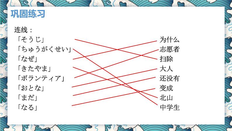 【上课必备】人教版 初中日语 八年级 第七课 单词加语法 课件08