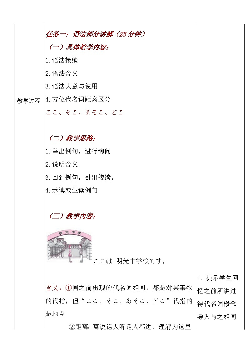 人教版日语七年级 第15课 《会话：学校案内 》第2课时 课件+教案+导学案02