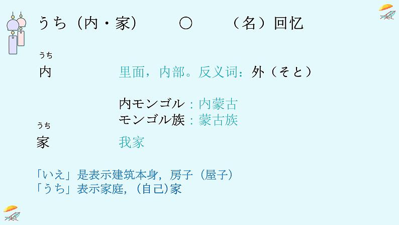 12、夏休み  课件  人教版日语七年级第8页