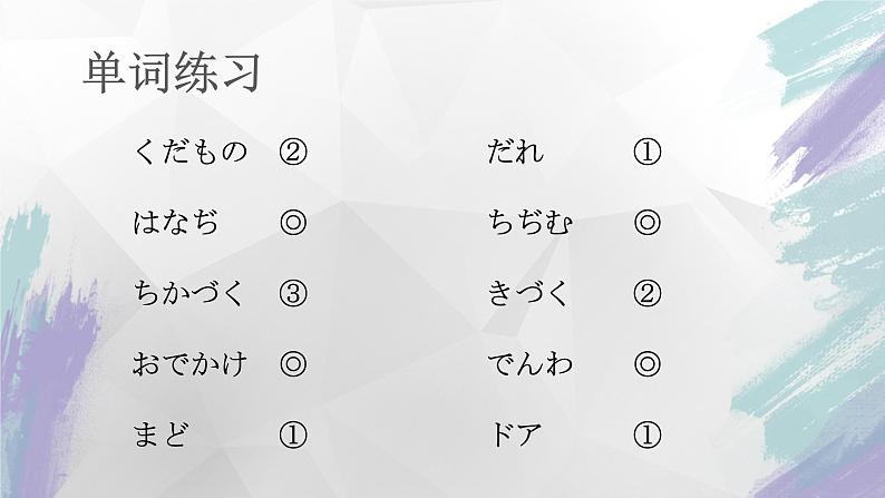 五十音图 长音  课件  人教版日语七年级第一单元04