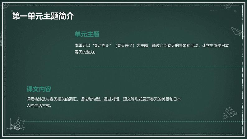 人教版初中七年级全册日语-第一单元-课次3 会话：春がきた【课件】第5页