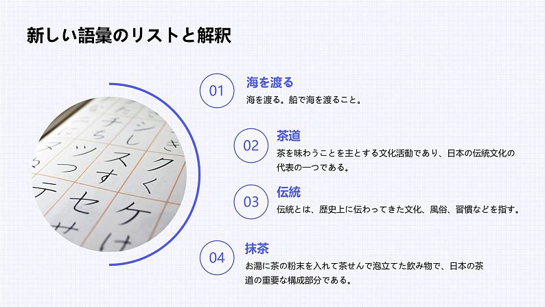 人教版初中九年级全册日语-第四单元-课次11 课文：海を渡ったお茶【课件】第8页