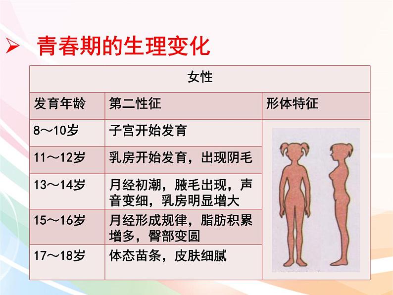 济南版生物八年级上册 4.3.2  青春期发育 课件07