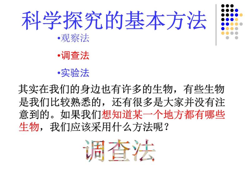 第一单元第一章第二节 调查周边环境中的生物七年级上学期人教版生物 课件07