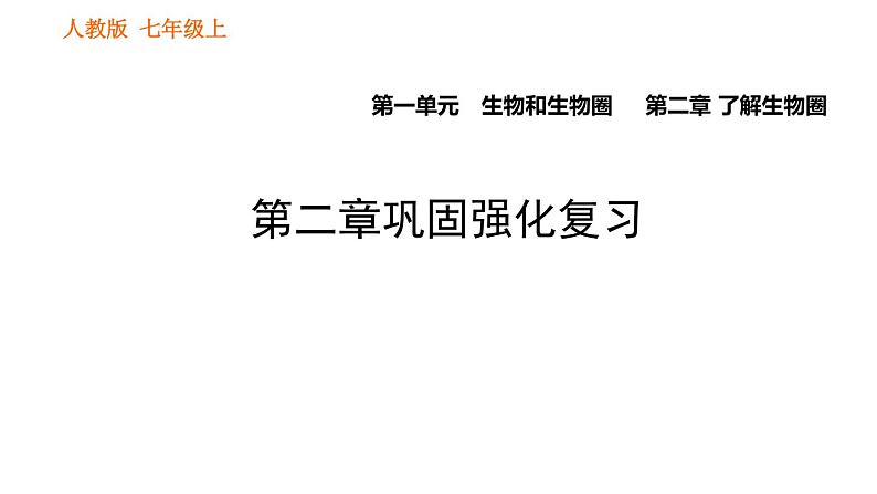 人教版七年级上册生物课件 第一单元 第二章巩固强化复习第1页