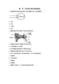 生物七年级下册第一节 人体对外界环境的感知巩固练习