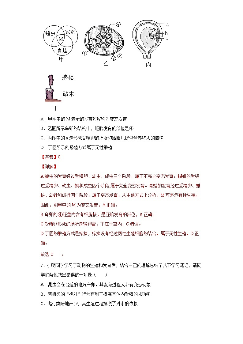 7.1.4 鸟的生殖和发育（练习）（解析版）第3页