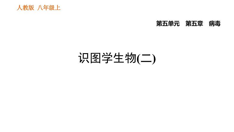 人教版八年级上册生物习题课件 第5单元 第5章 识图学生物(二)第1页