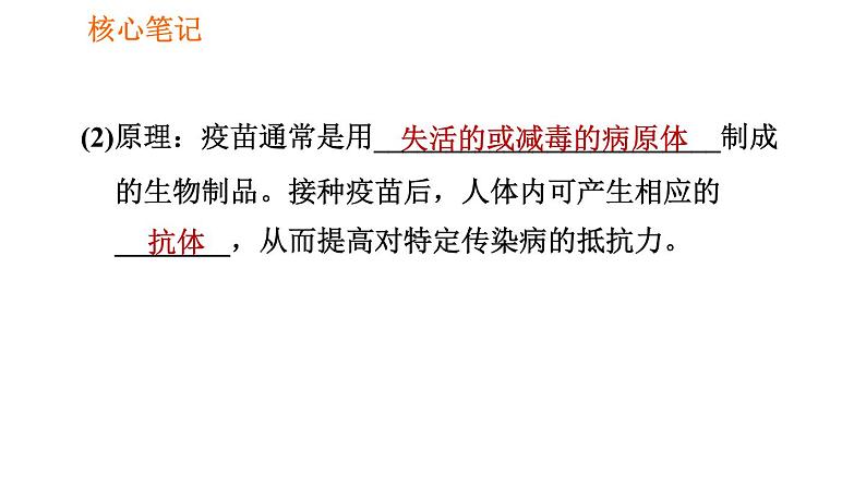 人教版八年级下册生物习题课件 第8单元 8.1.2.2 计划免疫、艾滋病第3页