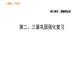 人教版八年级下册生物习题课件 第8单元 第二、三章巩固强化复习