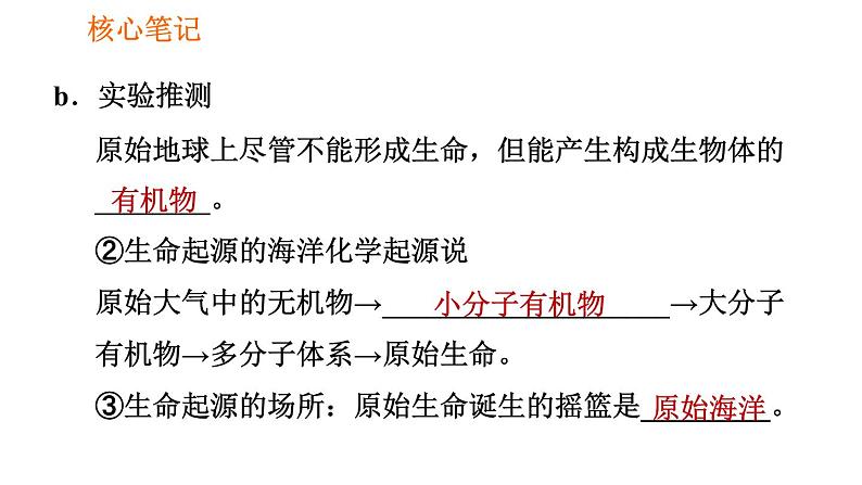 人教版八年级下册生物习题课件 第7单元 7.3.1 地球上生命的起源06