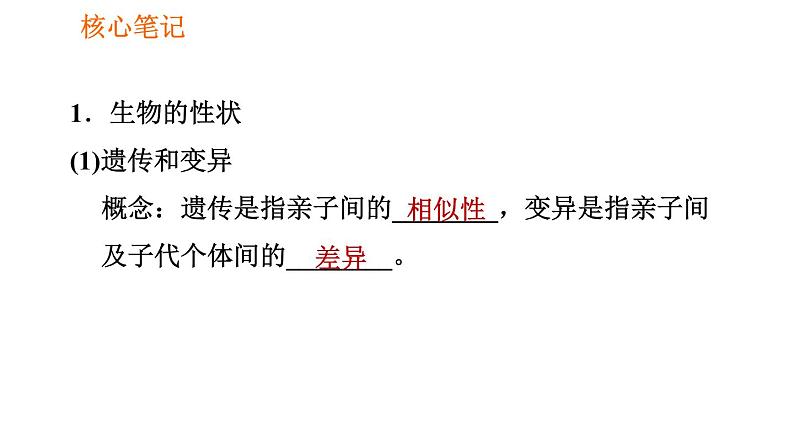 人教版八年级下册生物习题课件 第7单元 7.2.1 基因控制生物的性状第2页