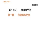 人教版八年級下冊生物習(xí)題課件 期末復(fù)習(xí)沖刺 第八單元 第一章 傳染病和免疫