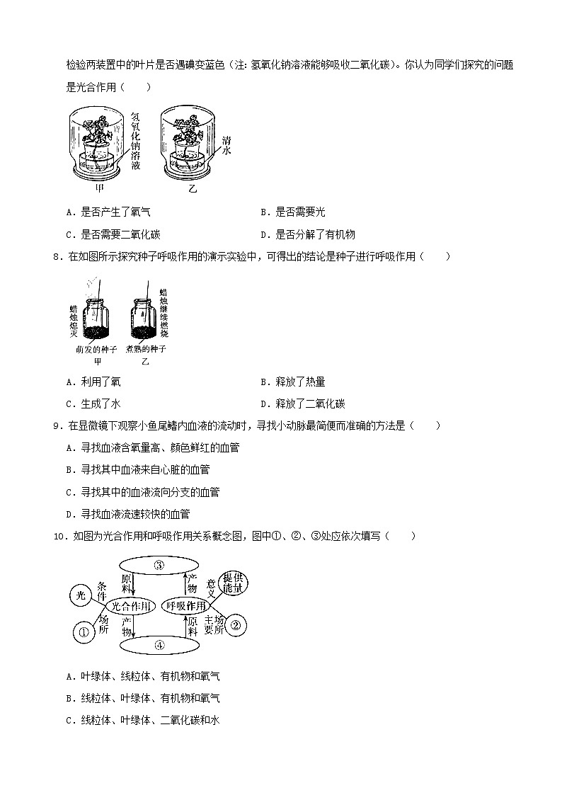 2021年山西省太原市中考生物真题（word版附解析）02