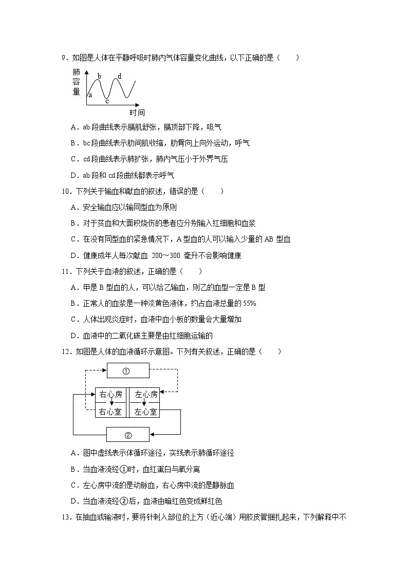 2020-2021学年山东省临沂市郯城县七年级下学期期末生物试卷（word版 含答案）第3页
