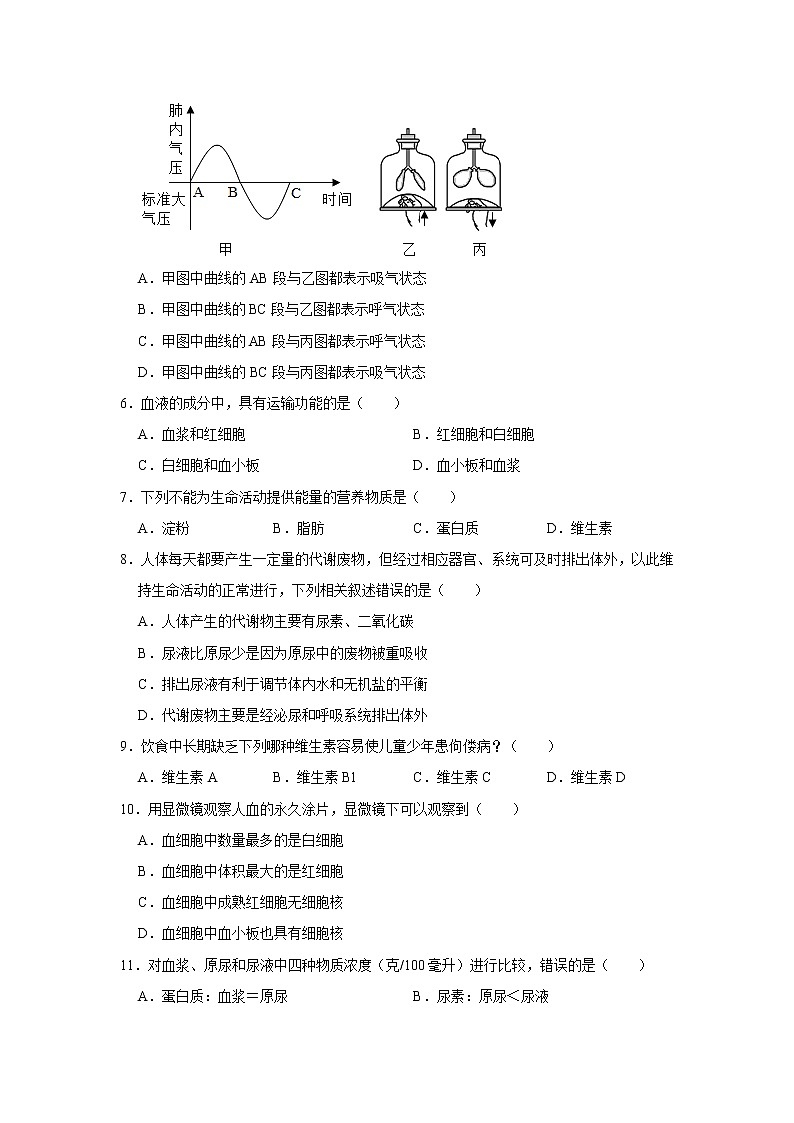 2020-2021学年四川省眉山市仁寿县七年级（下）期末生物试卷  解析版第2页