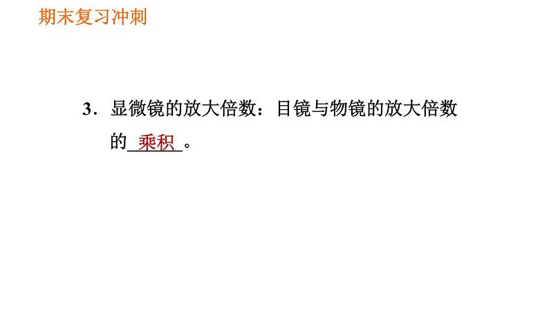 人教版七年级上册生物习题课件 期末复习 第二单元 生物体的结构层次08