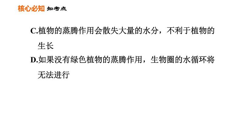 人教版七年级上册生物习题课件 第3单元 第三～六章巩固强化复习训练07