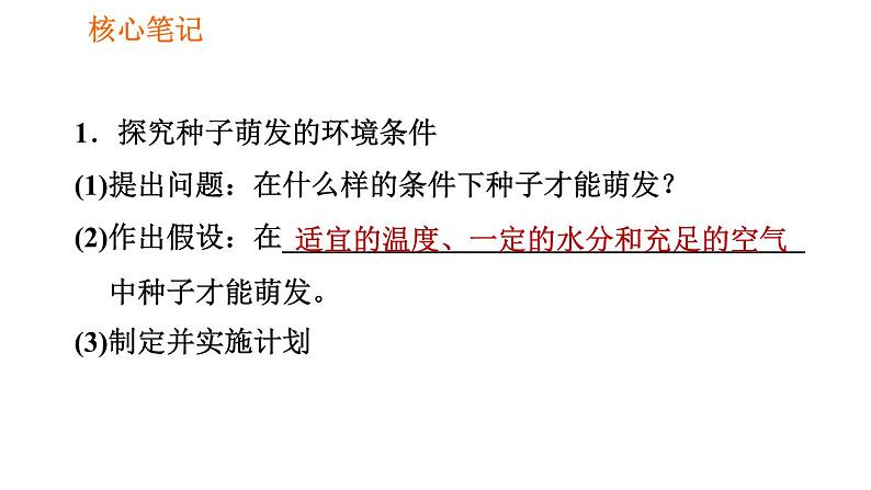 人教版七年级上册生物习题课件 第3单元 3.2.1.1 种子萌发的条件0第2页