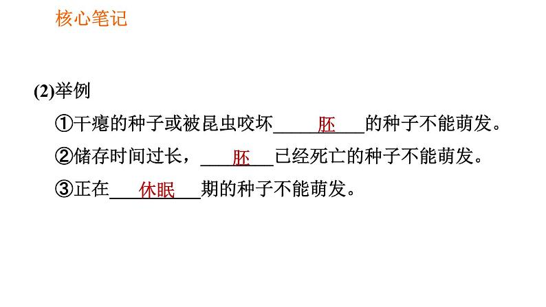 人教版七年级上册生物习题课件 第3单元 3.2.1.1 种子萌发的条件0第8页