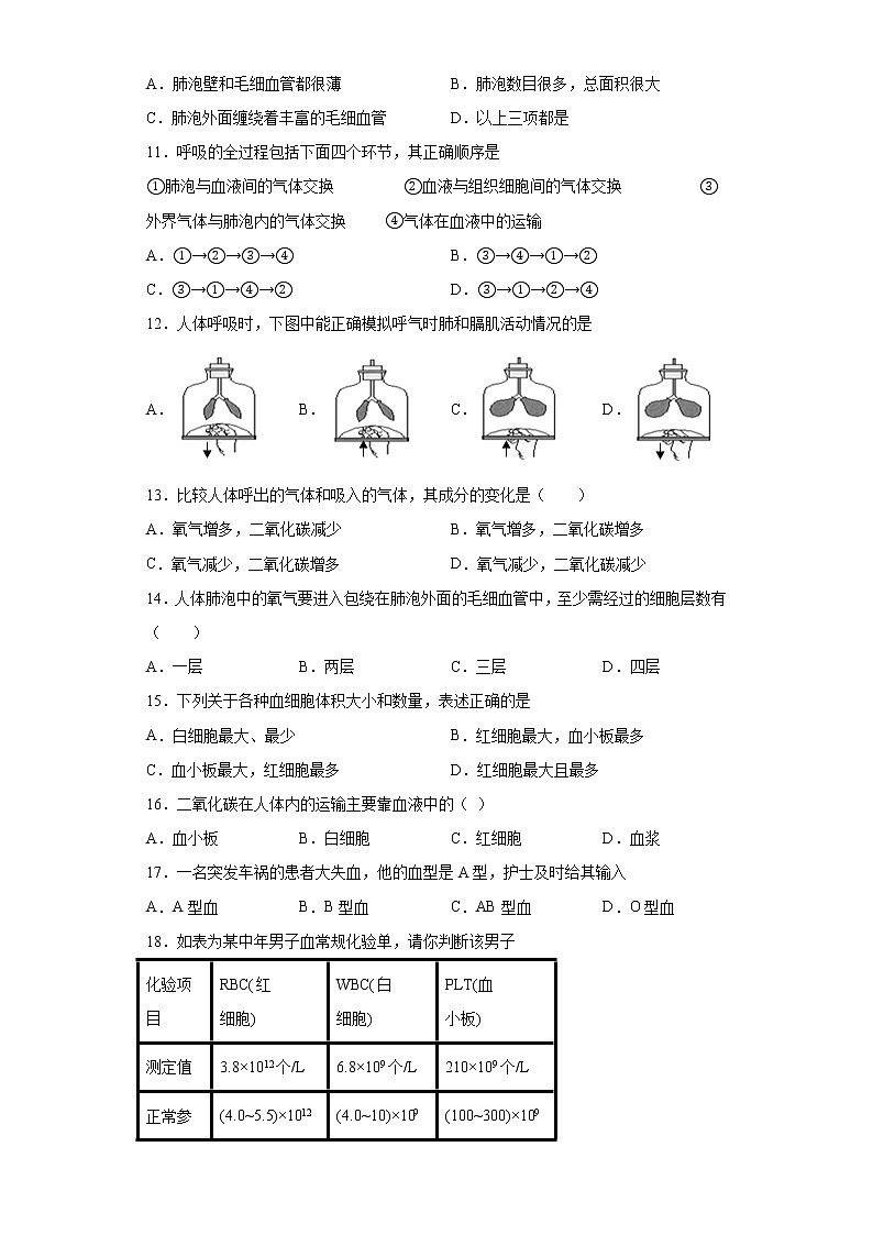 四川省广安市岳池县2020-2021学年七年级下学期期中生物试题（word版 含答案）02