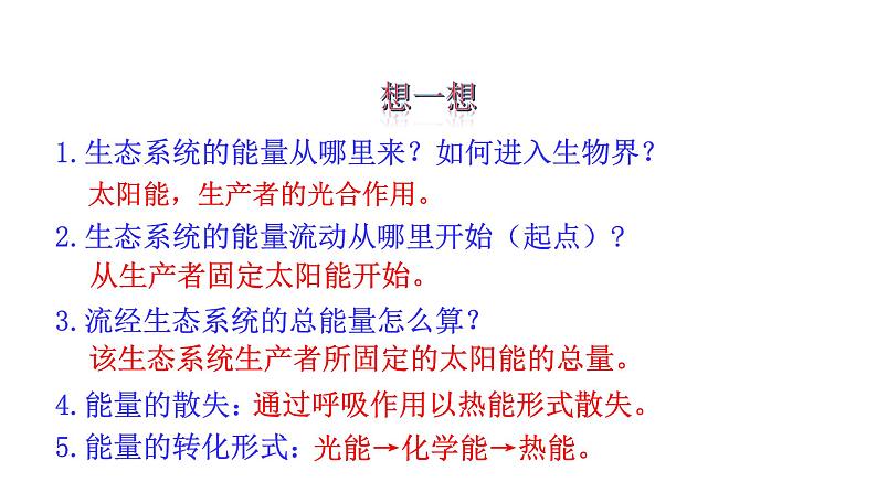 第十九章生态系统 19.2生态系统中的能量流动和物质循环 PPT课件06