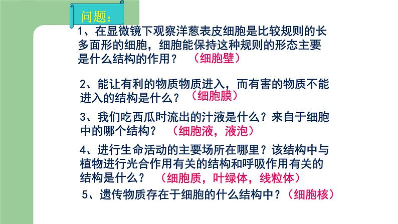 第二章生物体的结构层次：2.1.2 细胞的结构  PPT课件06