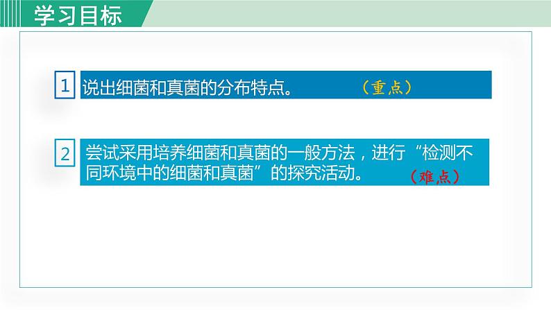 人教版八年级生物上册 第五单元 第四章 细菌和真菌 第一节细菌和真菌的分布 课件第3页