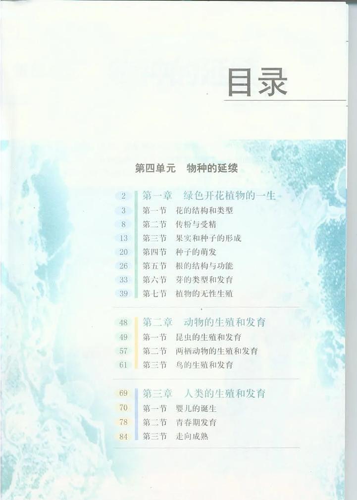 济南版初中生物八年级上册电子课本书2024高清PDF电子版03