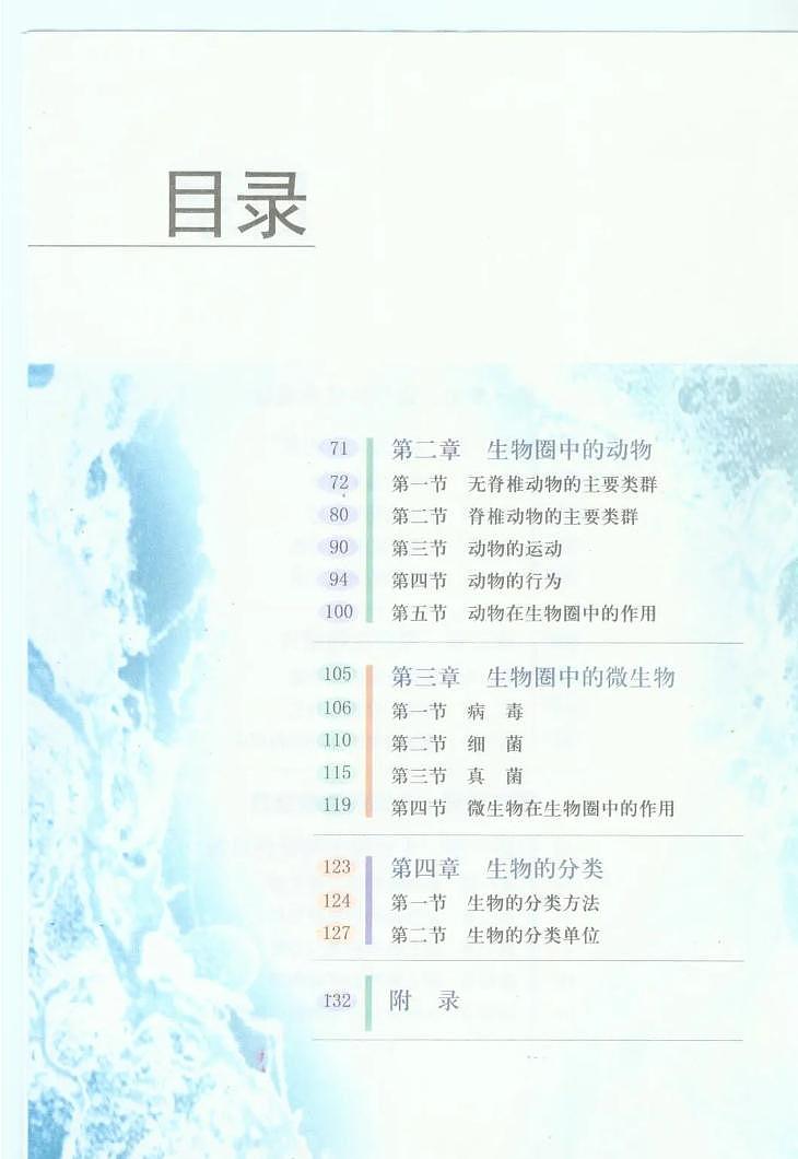 济南版初中生物七年级上册电子课本书（清晰PDF版）第3页