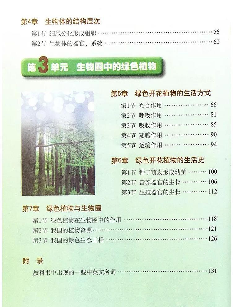 北师大版生物7年级上册电子课本书（PDF版）第3页