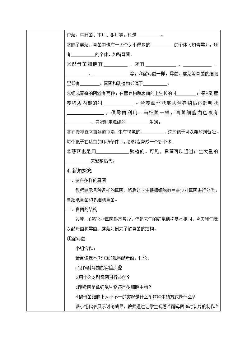 【核心素养目标】人教版初中生物八年级上册5.4.3《真菌》课件+视频+教学设计+同步分层练习（含答案）02