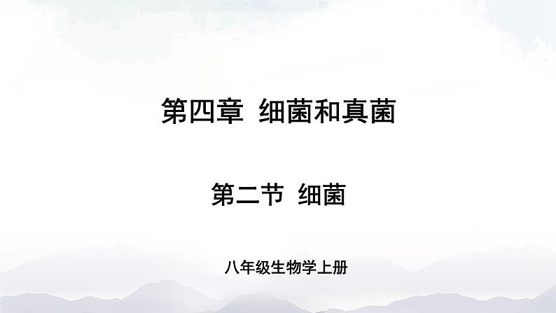 人教版八年级上册生物 5.4.2 细菌 课件01