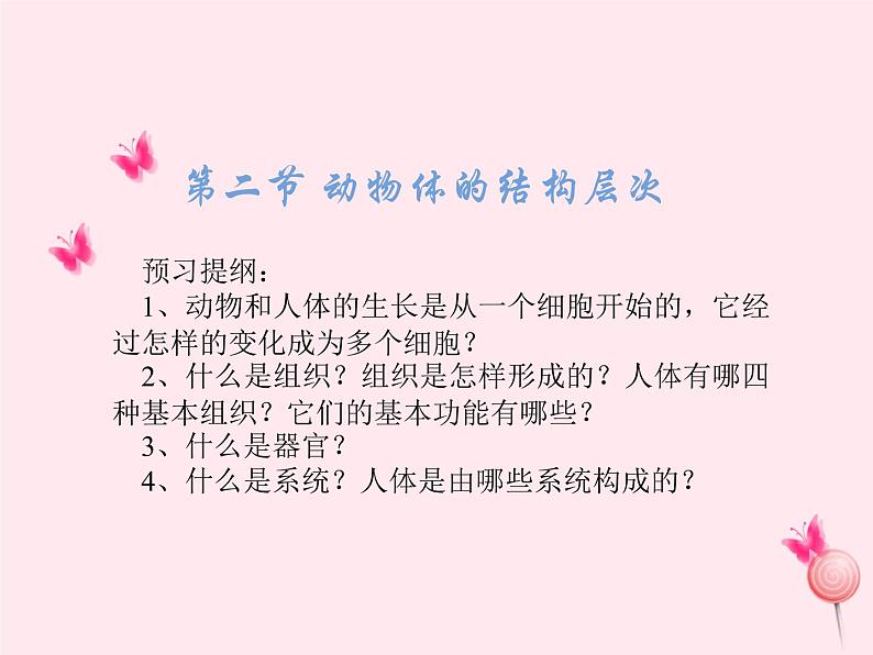 七年级生物上册第二单元第二章第二节动物体的结构层次课件2（新版）新人教版第3页