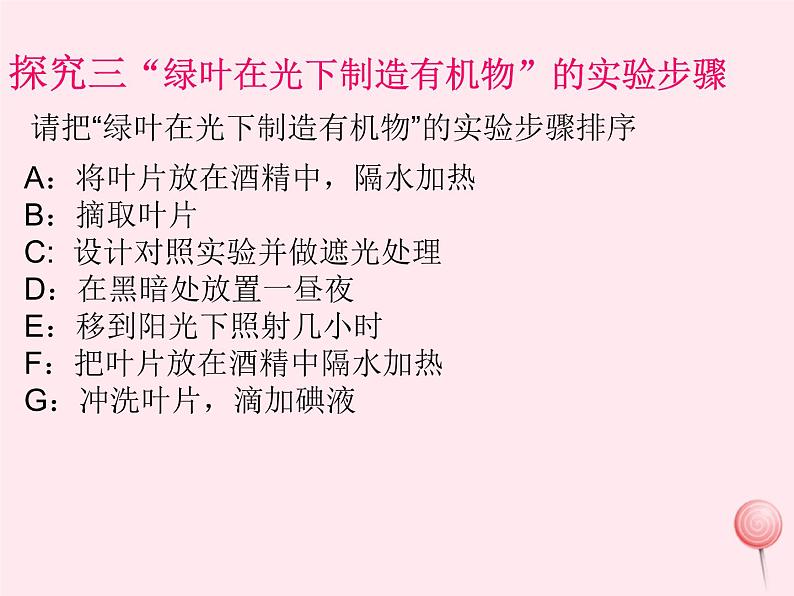 七年级生物上册第三单元第四章绿色植物是生物圈中有机物的制造者课件07