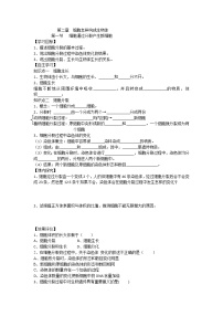 初中生物第二单元 生物体的结构层次第二章 细胞怎样构成生物体第一节 细胞通过分裂产生新细胞导学案及答案