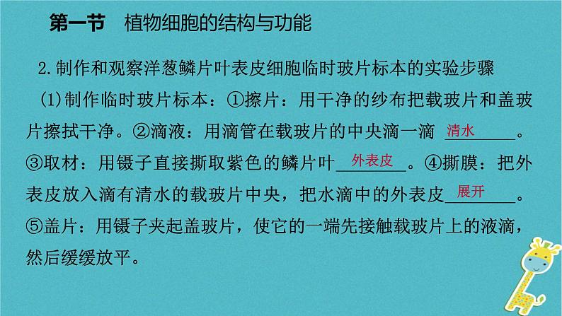 2018年七年级生物上册第二单元第三章第一节植物细胞的结构与功能课件新版苏教版20180822367第6页