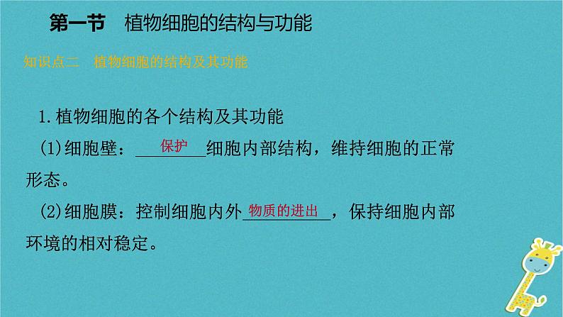 2018年七年级生物上册第二单元第三章第一节植物细胞的结构与功能课件新版苏教版20180822367第8页