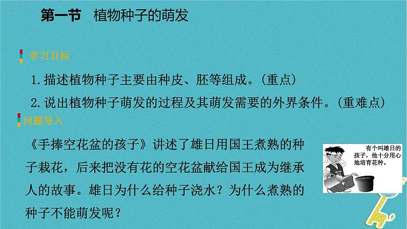 2018年七年级生物上册第三单元第五章第一节植物种子的萌发课件新版苏教版20180822350第3页