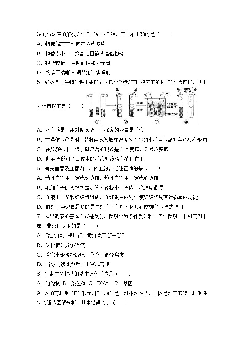 2017年四川省遂宁市中考生物试卷（解析版）02