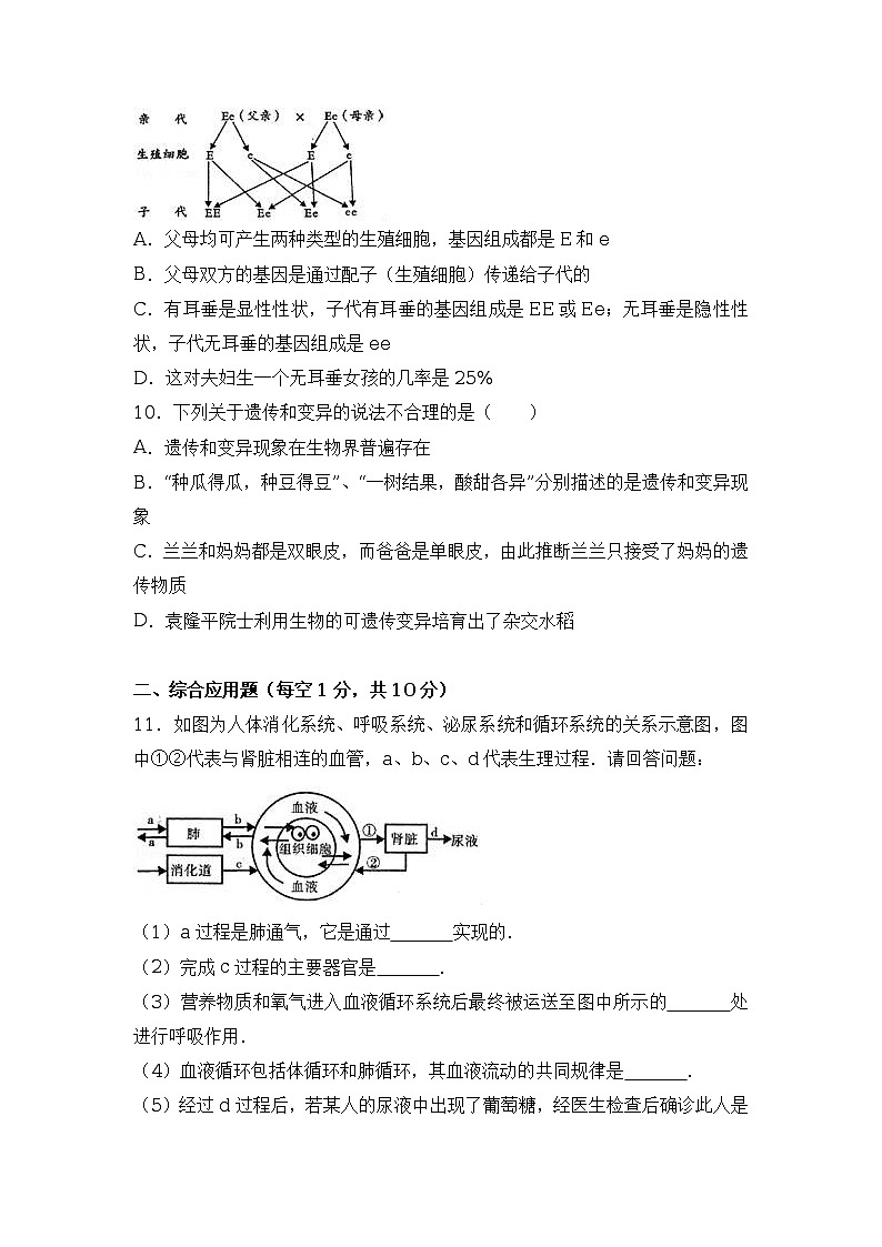 2017年四川省遂宁市中考生物试卷（解析版）03