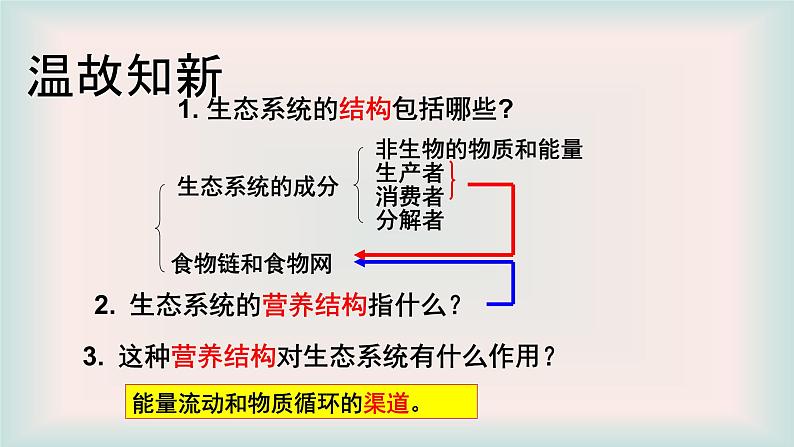 济南版生物八年级下册6.2.3能量流动和物质循环课件第2页