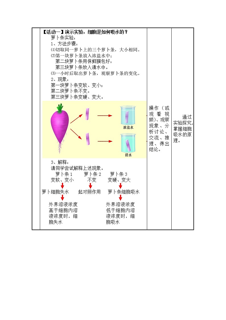 苏教版七年级上册生物3.5.3植物生长需要水和无机盐学案02