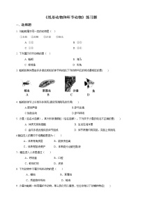 初中生物第五单元 生物圈中的其他生物第一章   动物的主要类群第二节 线形动物和环节动物习题