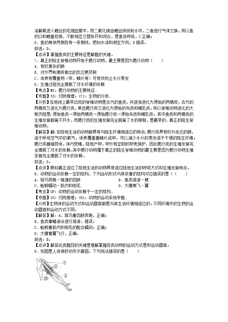 生物济南版七年级上第二单元第二章章末试卷1第3页