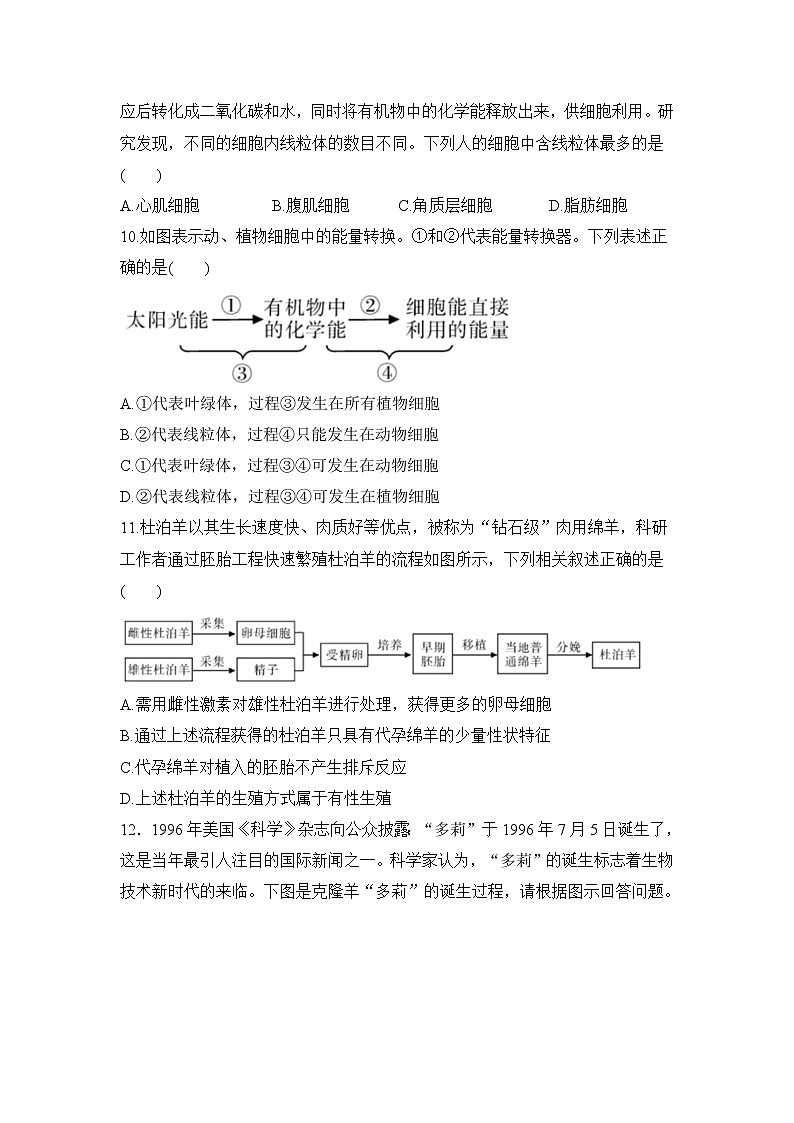 2.1.4 细胞的生活 课件PPT+教案+同步练习02