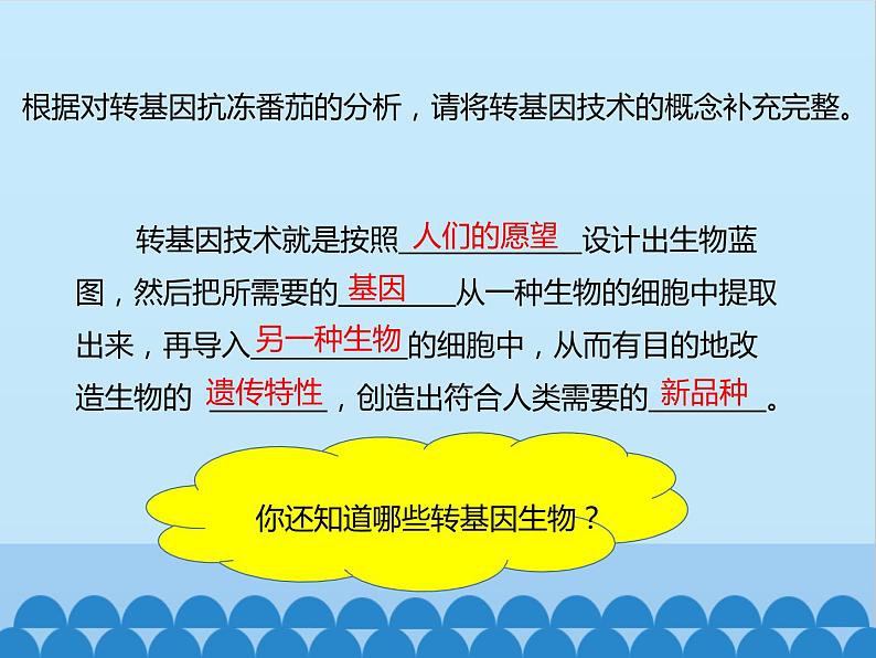 济南版生物八年级下册7.2.1基因工程课件08