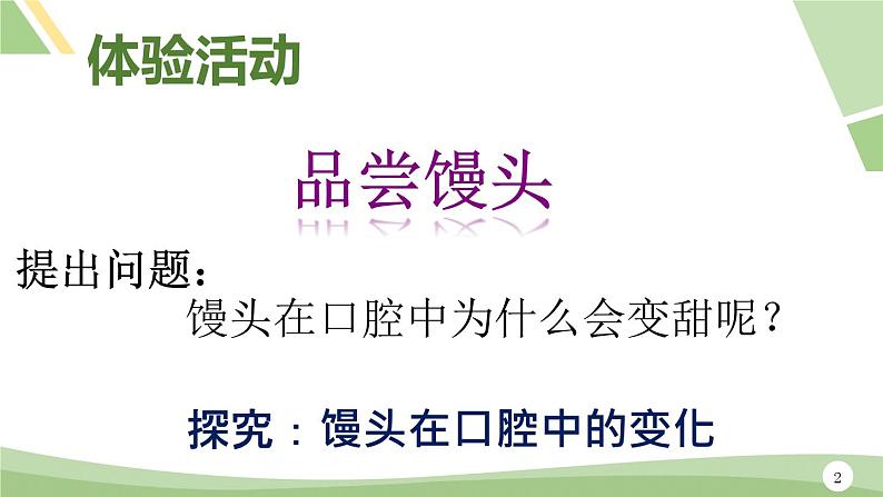 鲁科版（五四学制）生物七年级上册 4.2.2 消化和吸收---探究_馒头在口腔中的变化  课件第2页