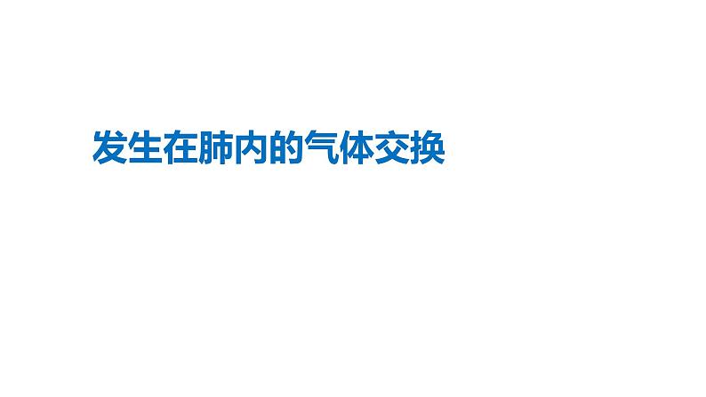 鲁科版（五四学制）生物七年级上册 4.3.2 发生在肺内的气体交换 课件(2)第1页